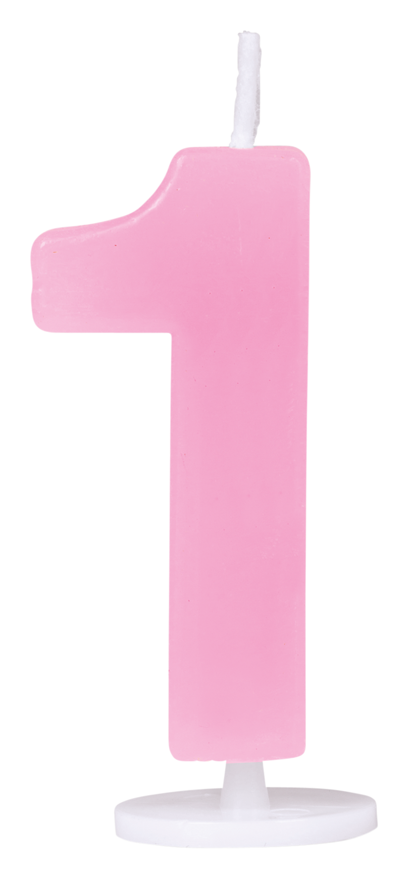 Kerzen Ziffer 1 4.5cm rosa