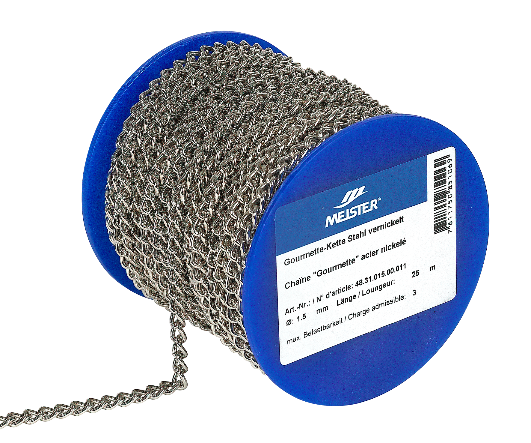 Gourmettekette ø1.5mm 15 kg Gourmettekette ø1.5mm 15 kg