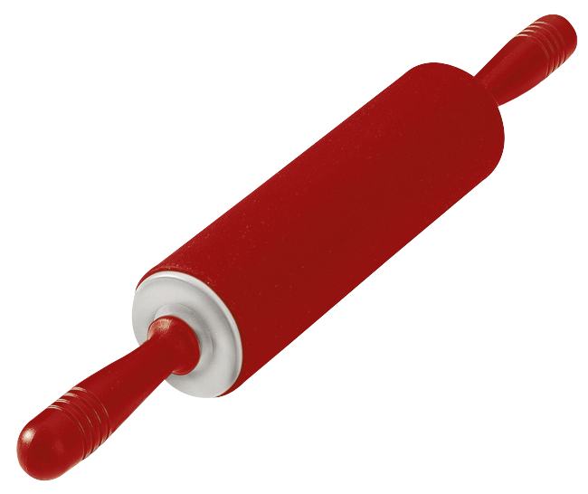 Teigroller Silikon rot 25cm