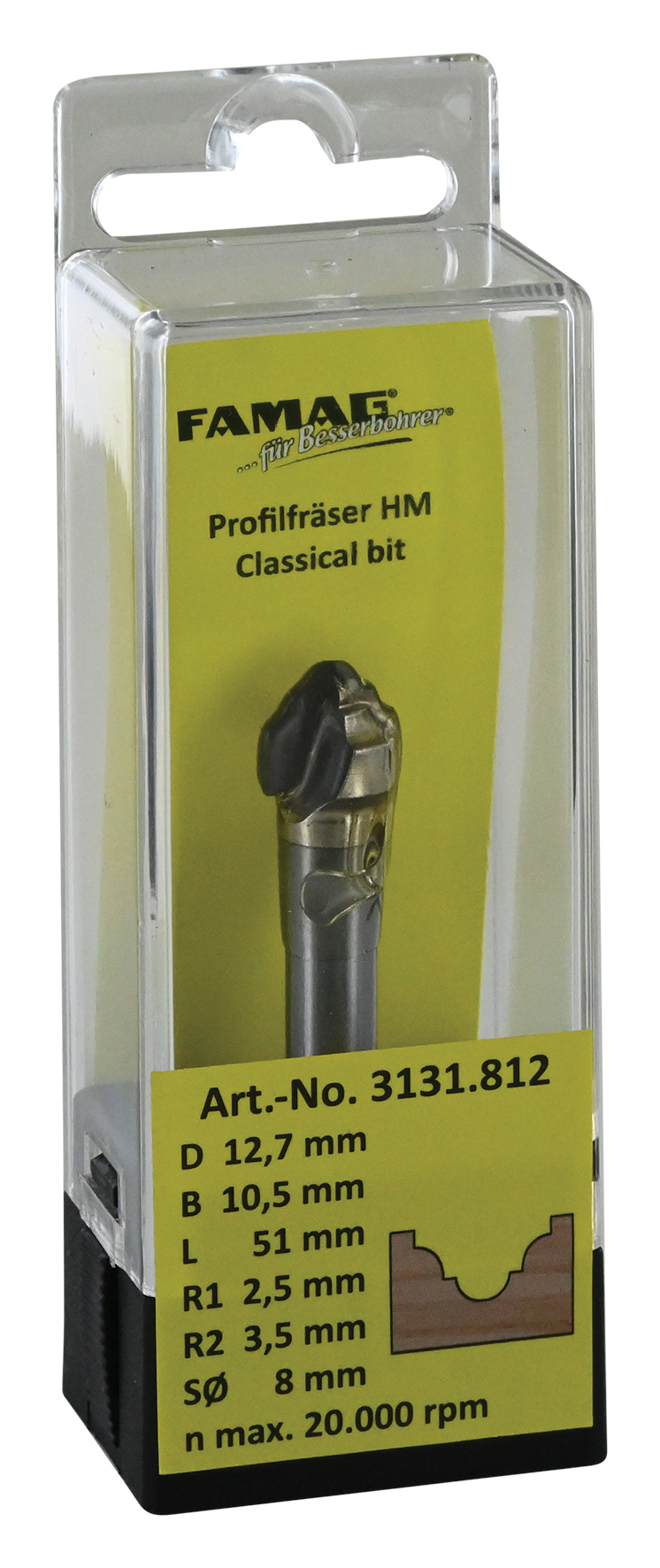 Profilfräser ø12.7 L10.5 S8