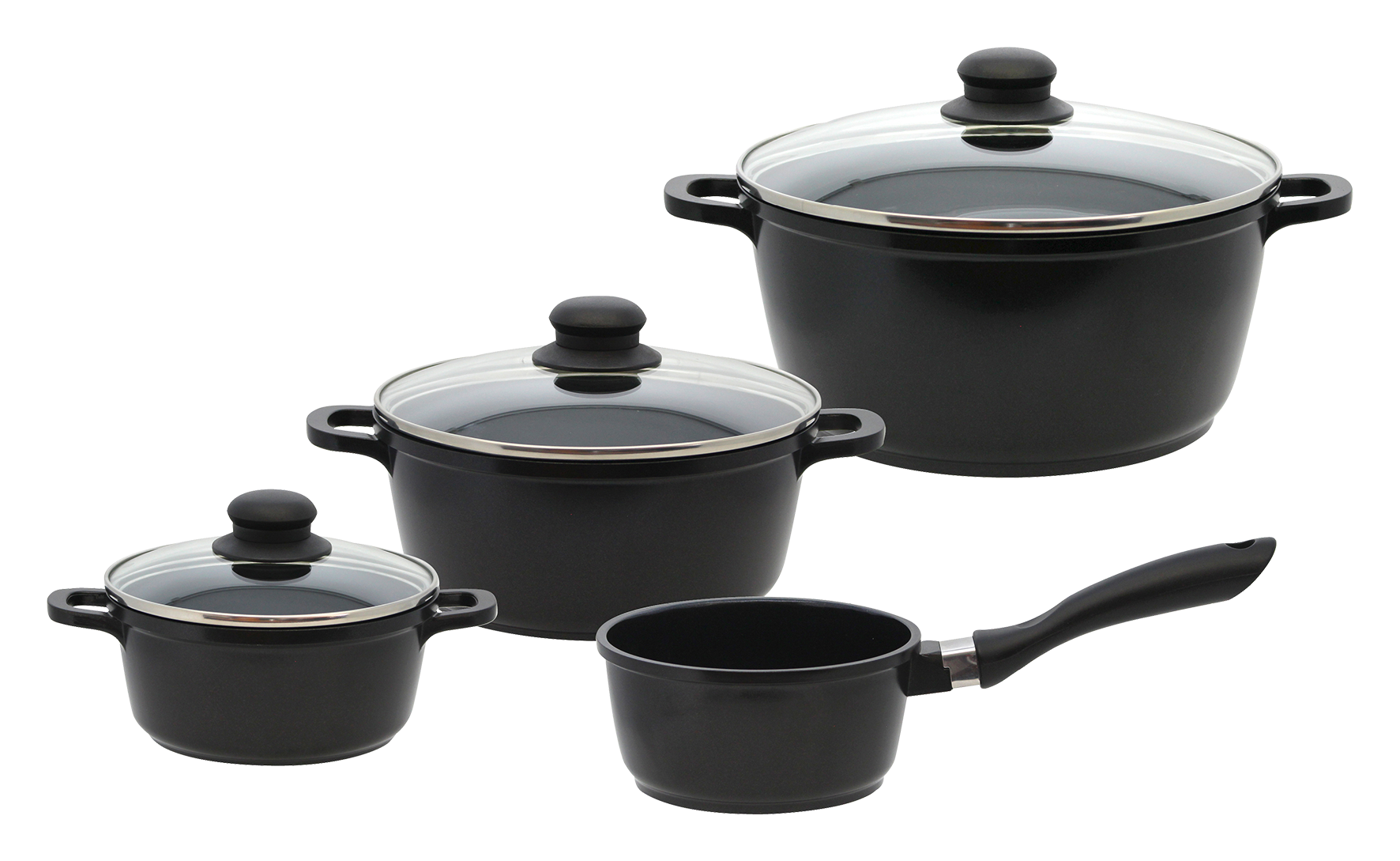 Topfset Basic Black Cast 4tlg