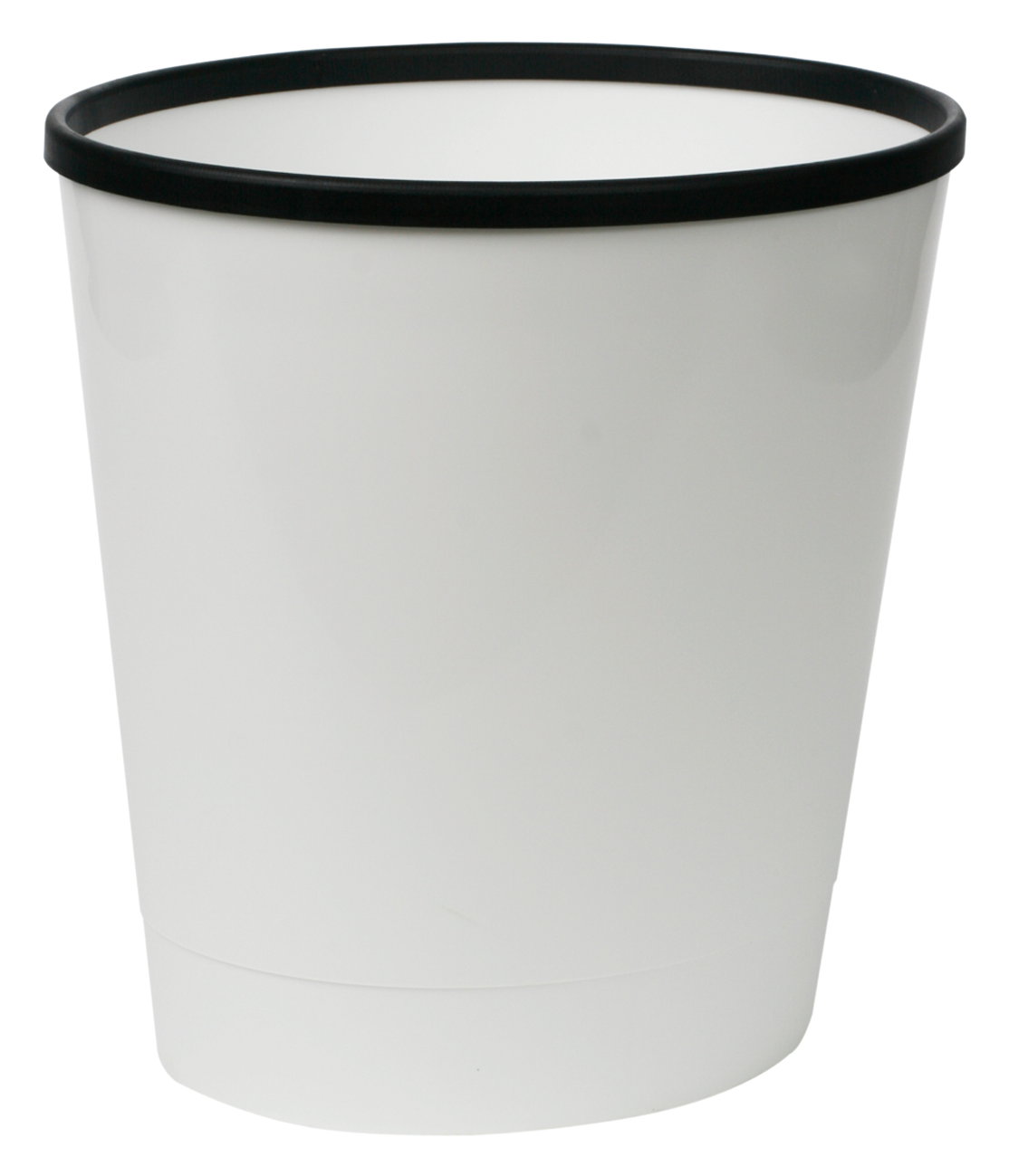 Papierkorb oval weiss