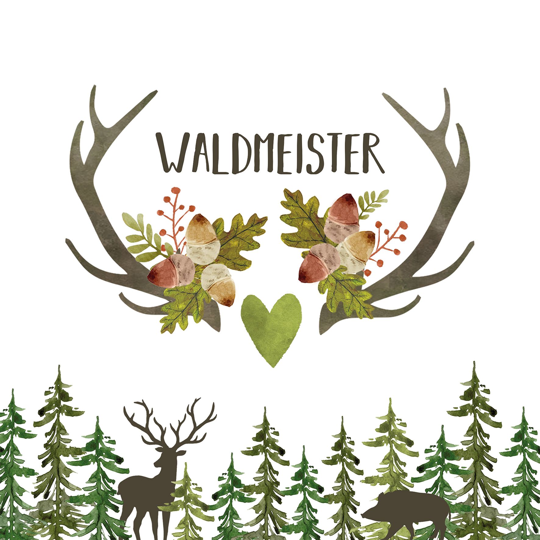 Servietten Waldmeister 33x33cm Servietten Waldmeister 33x33cm