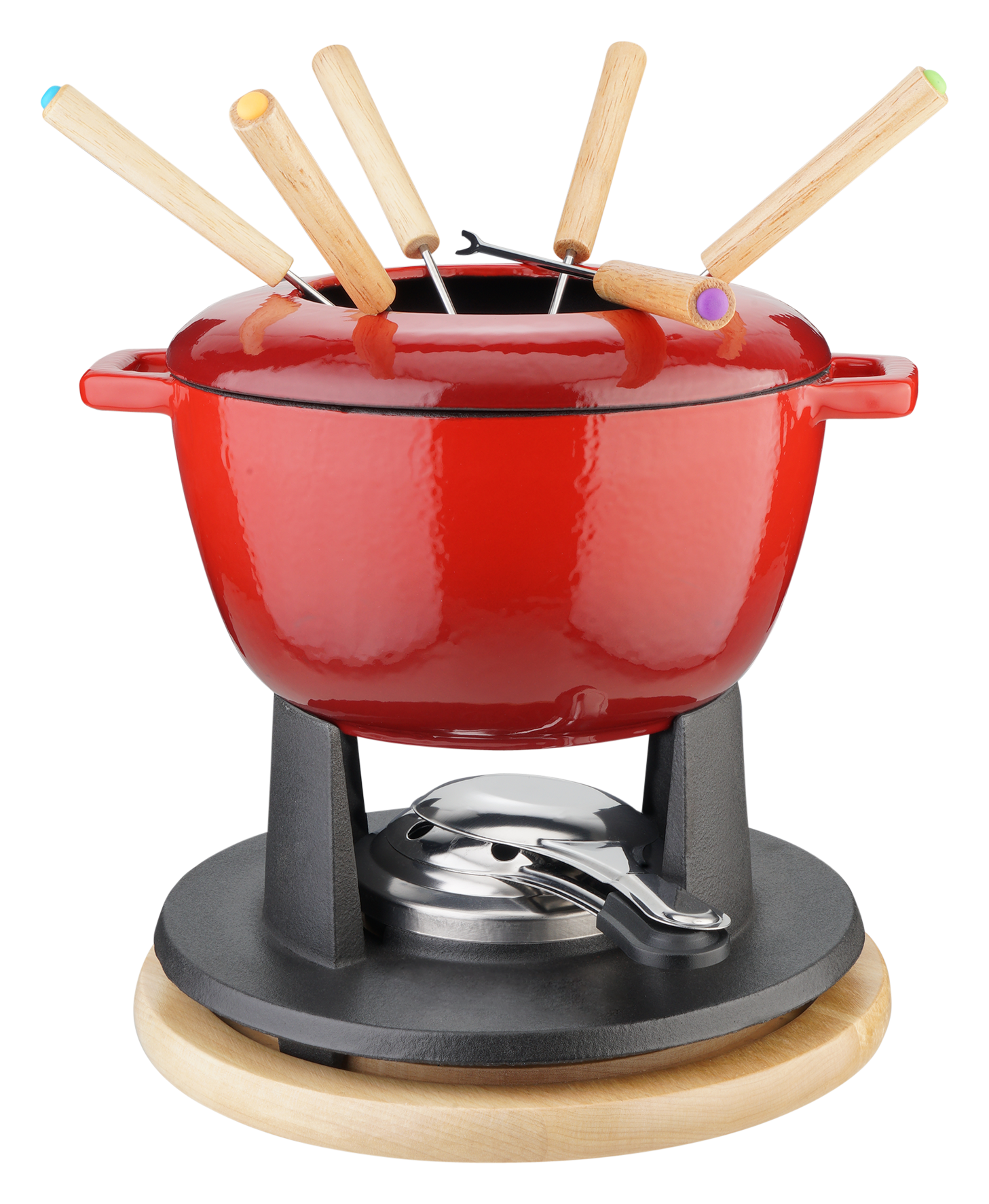 Fondue Set Guss rot 12tlg. Fondue Set Guss rot 12tlg.