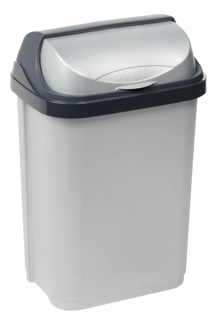 Abfalleimer silber 10 l