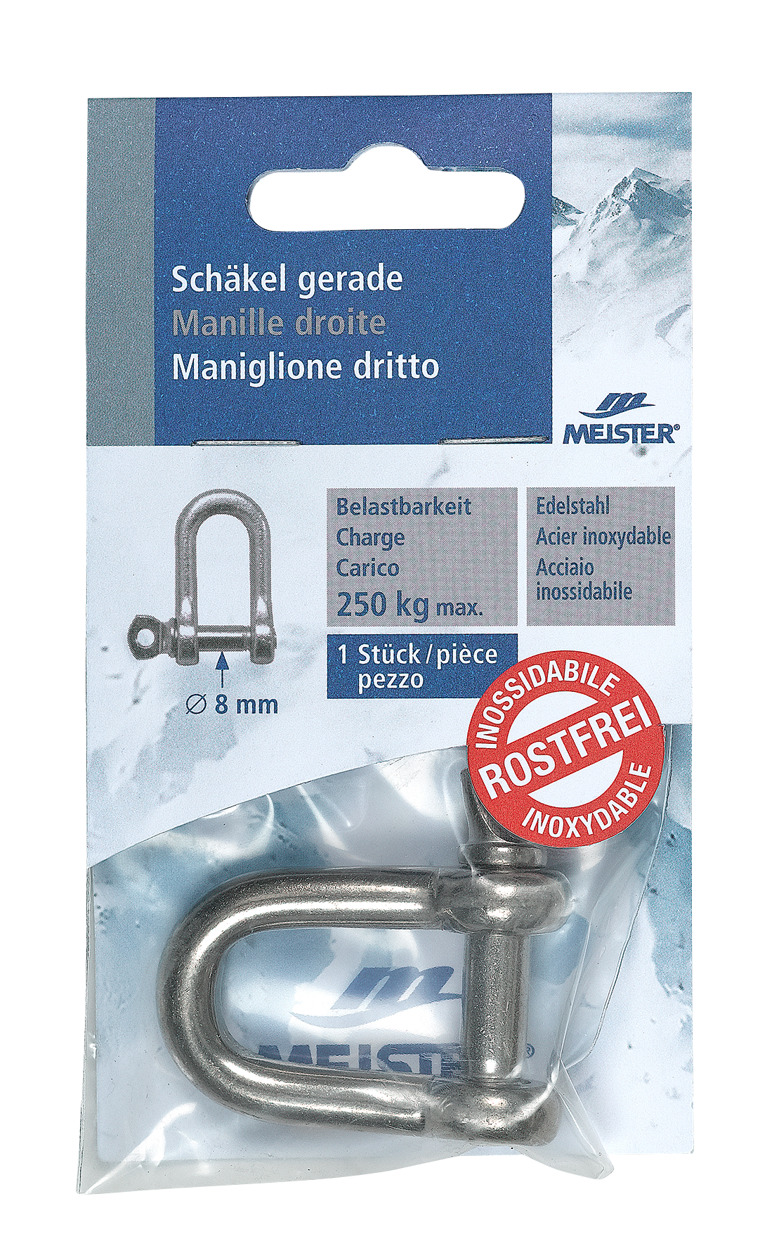 Schäkel gerade ø6mm 12mm