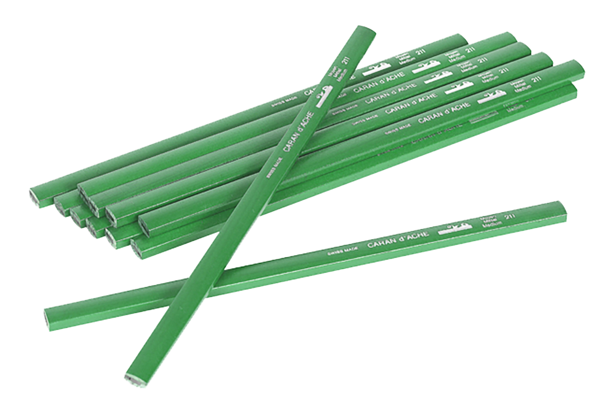 Zimmermannsbleistift 12x grün