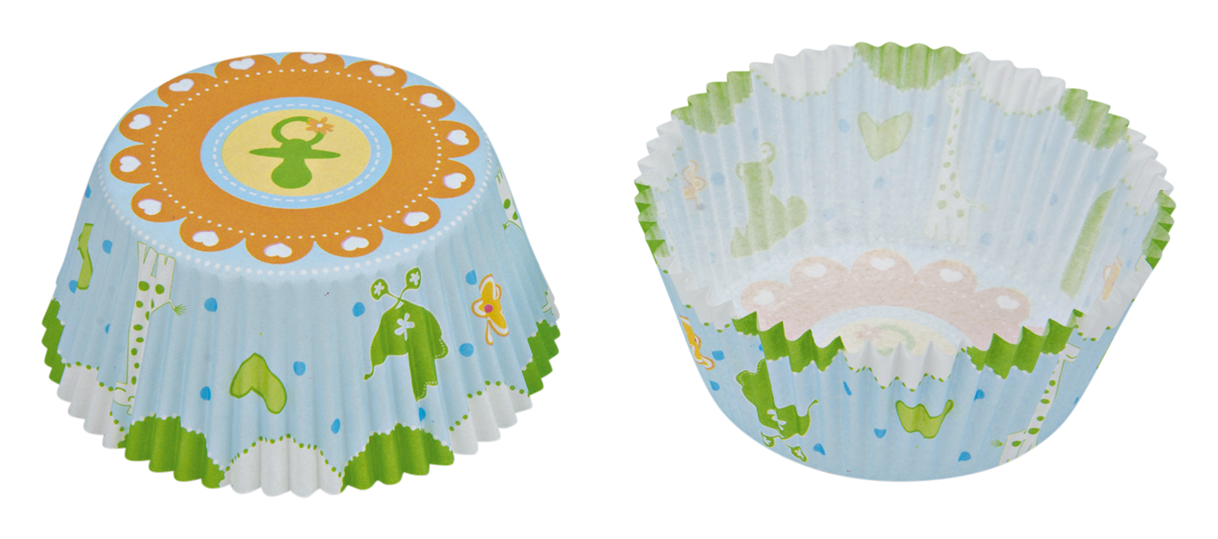 Papierbackf Baby blau 50er