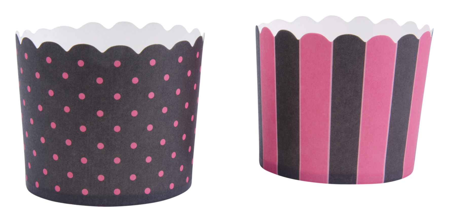 Papierbackf schwarz-rosa