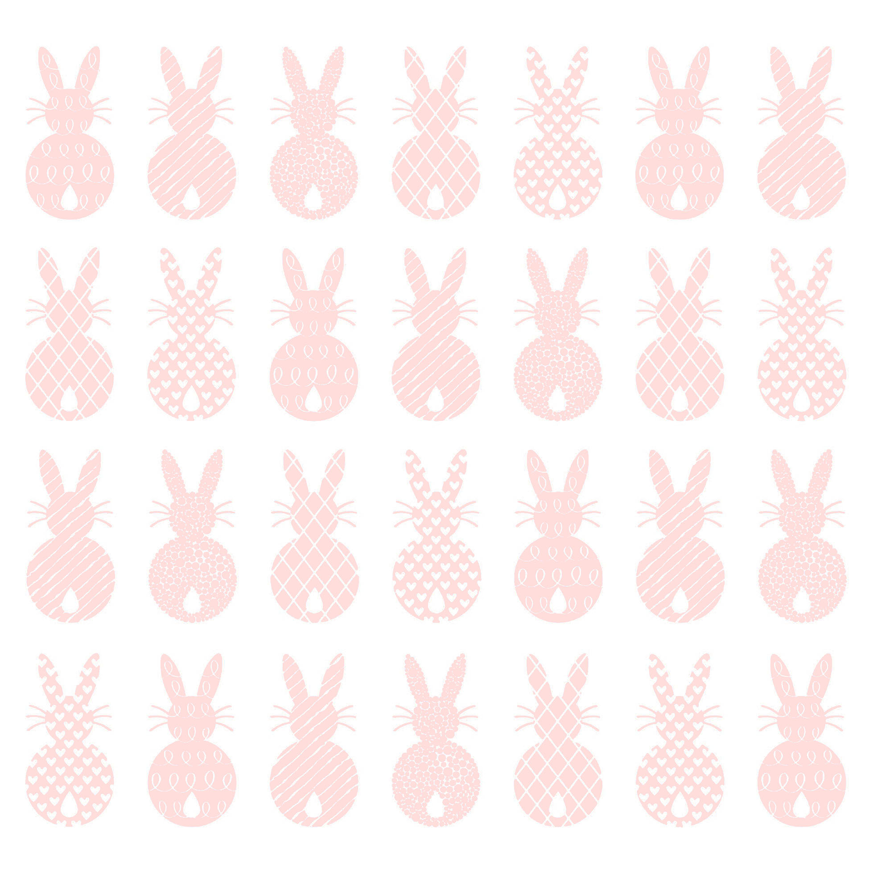 Servietten Easter Rabbits rosé