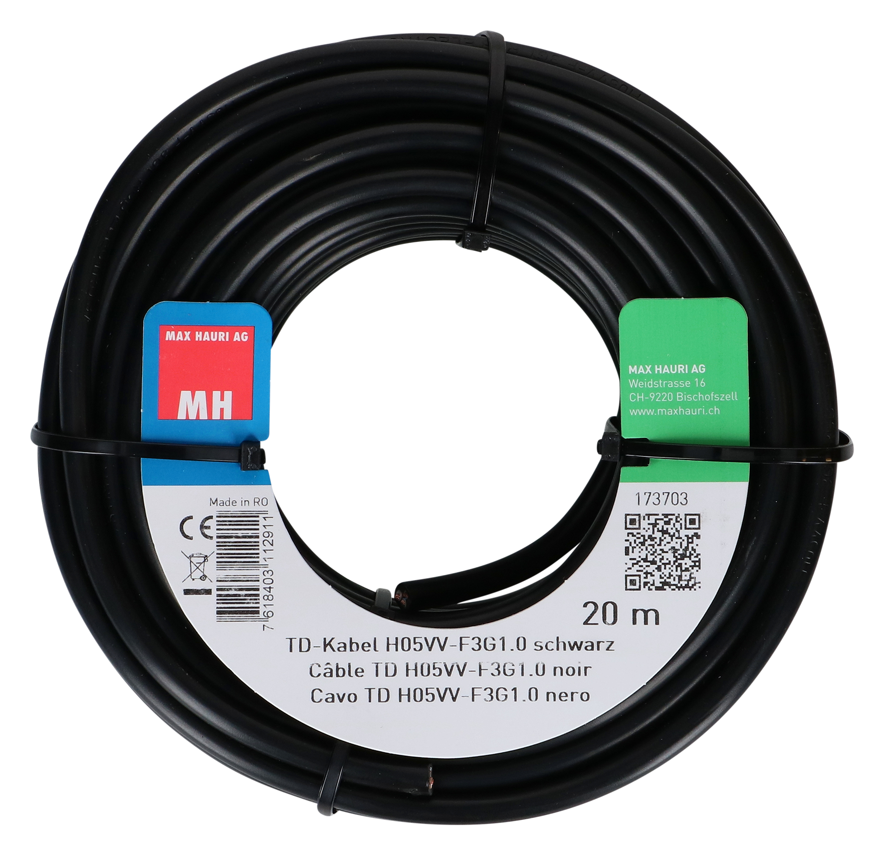 Kabel TD 3x1.0 mm² 20 m sw Kabel TD 3x1.0 mm² 20 m sw