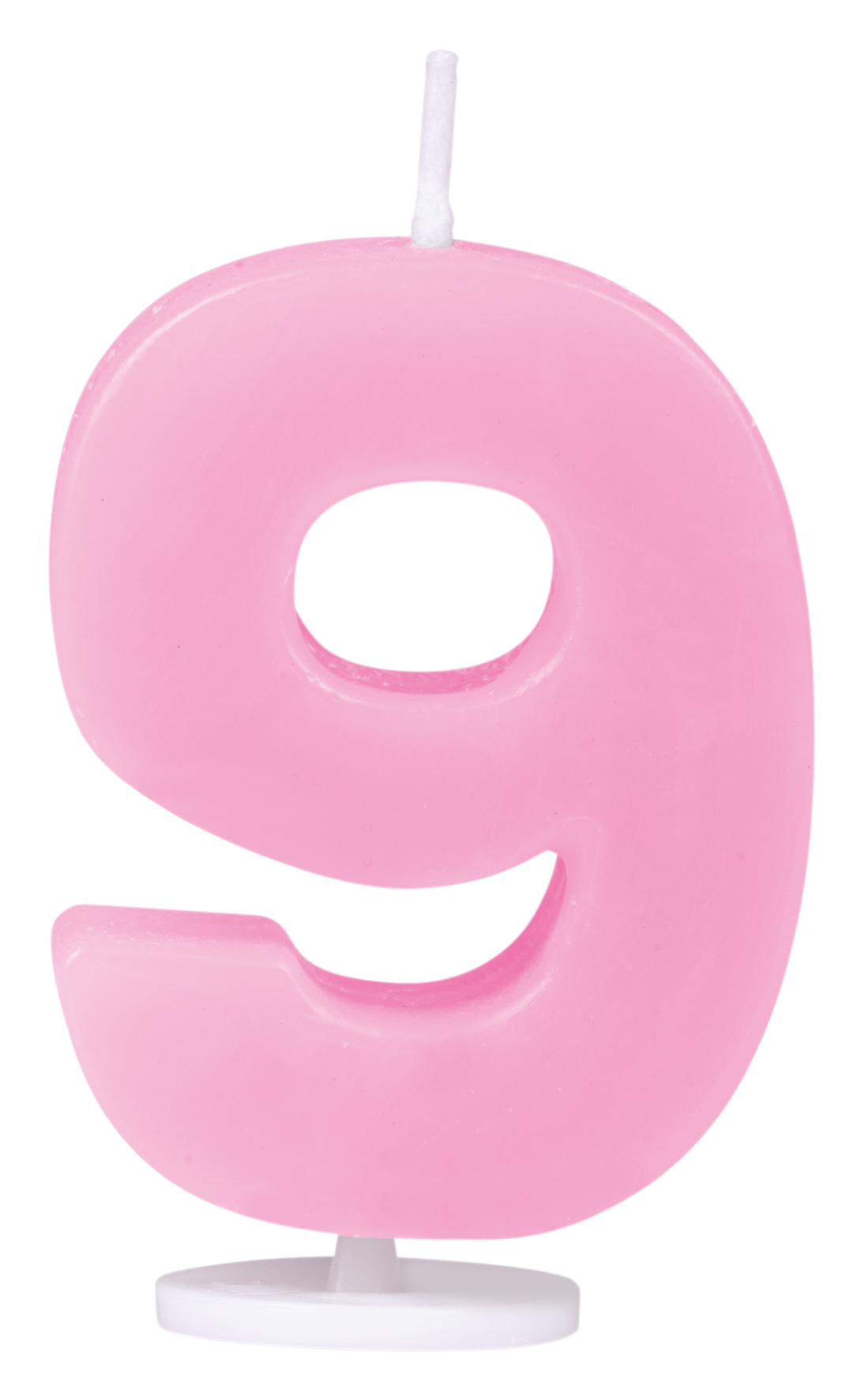 Kerzen Ziffer 9 4.5cm rosa