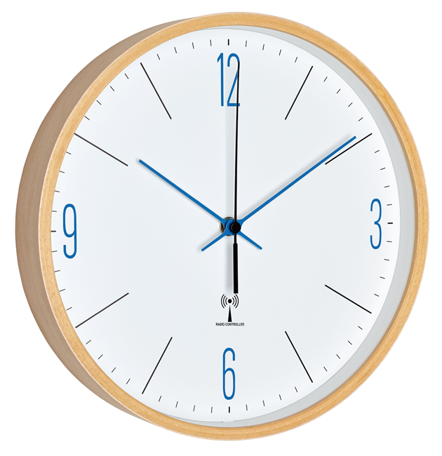 Funk-Wanduhr Buche ø25.5cm