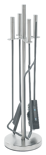 Cheminéegrt. 4tlg rund.Inox