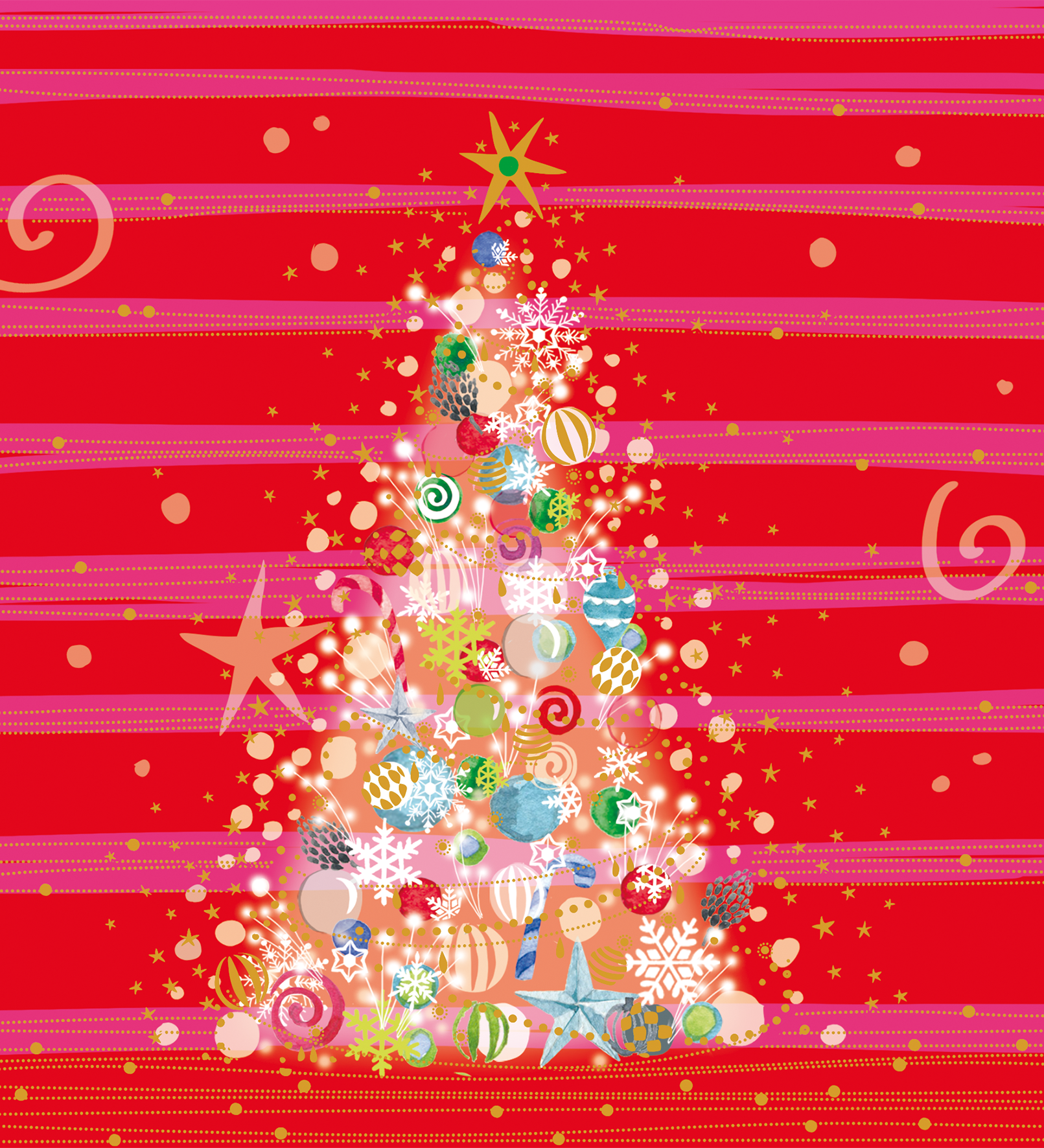 Serv. Christmas Red & Pink Serv. Christmas Red & Pink