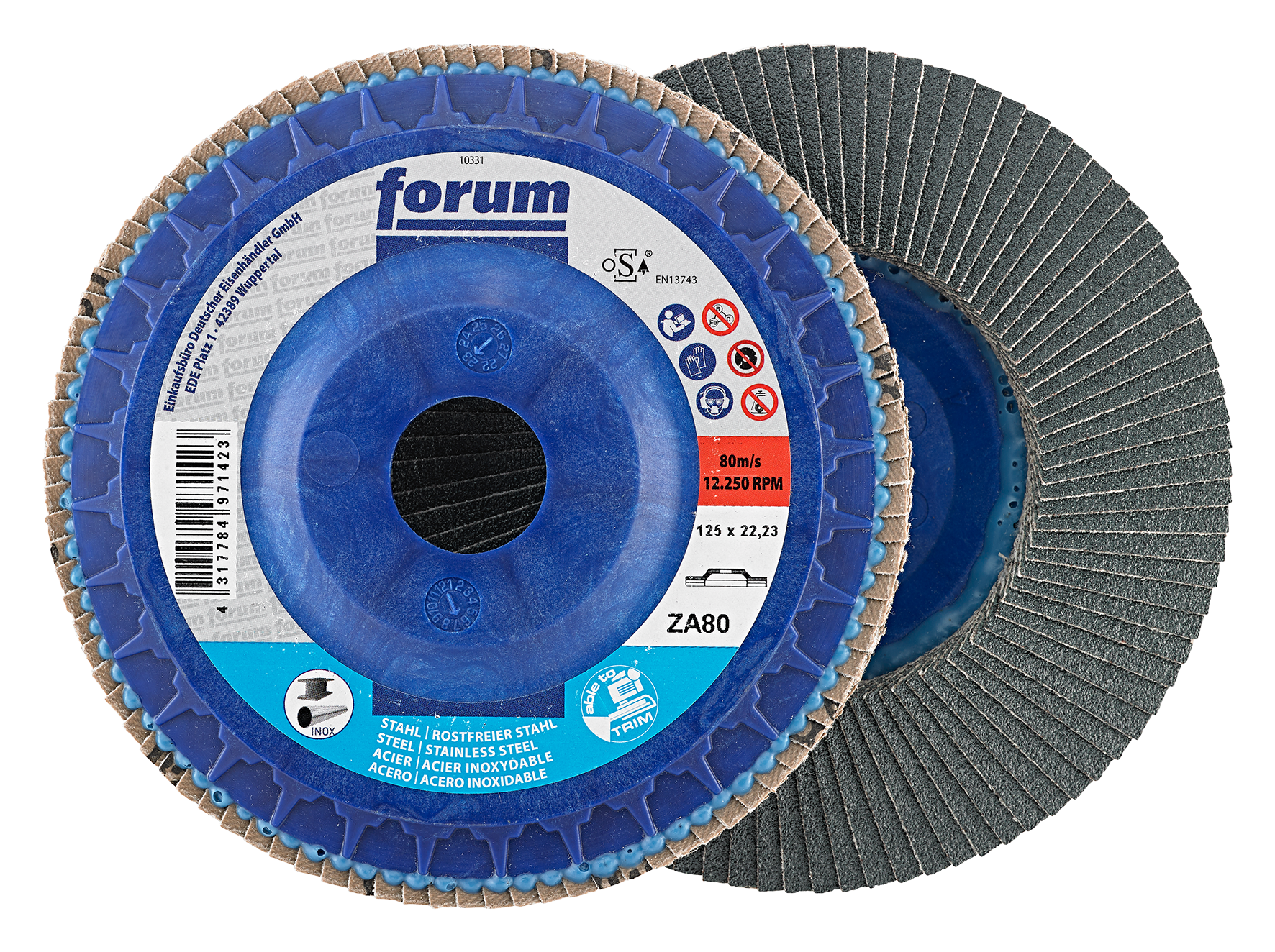 Fächers.125mm gewölbt ZK80 t Fächers.125mm gewölbt ZK80 t
