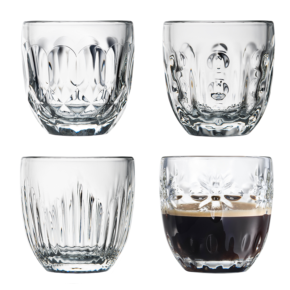 Espressotasse Glas 4St. ass.