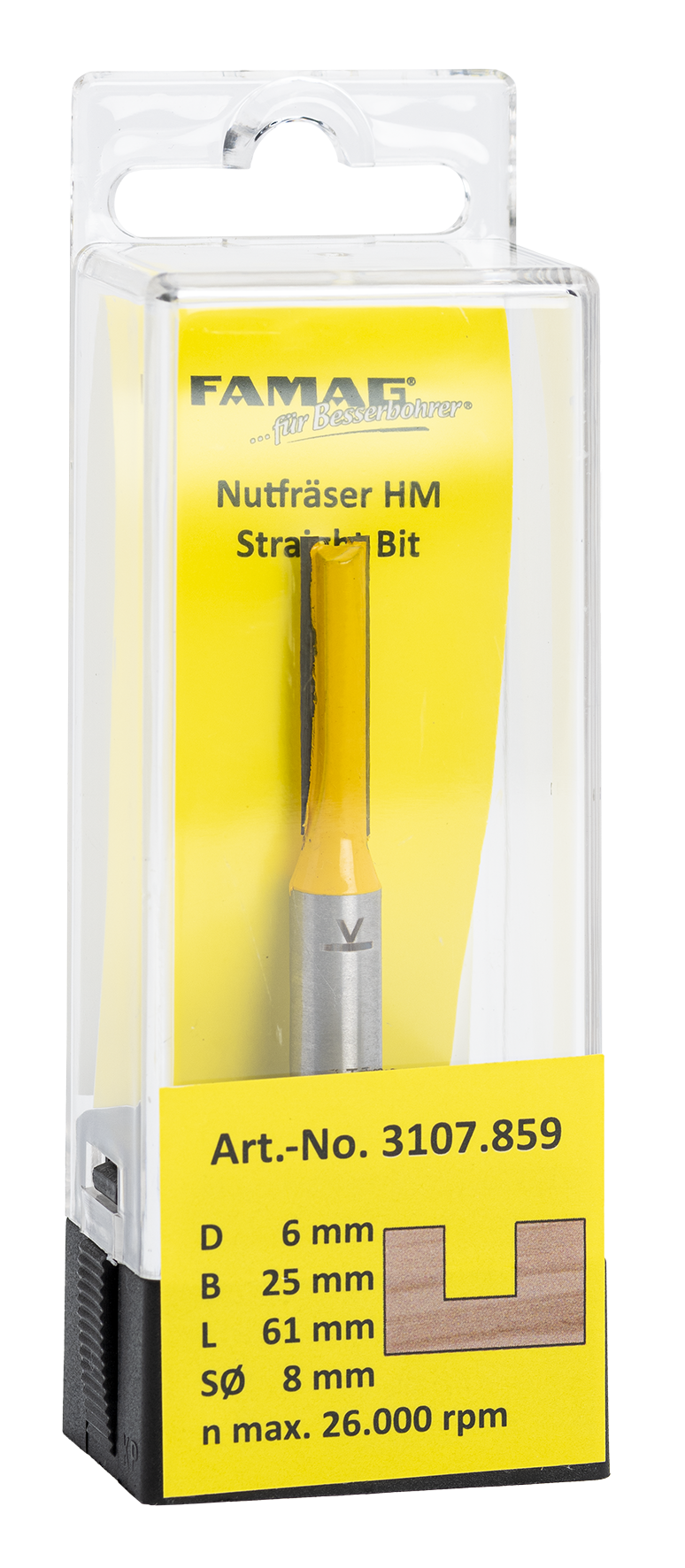 Nutfräser ø6 L25 S8