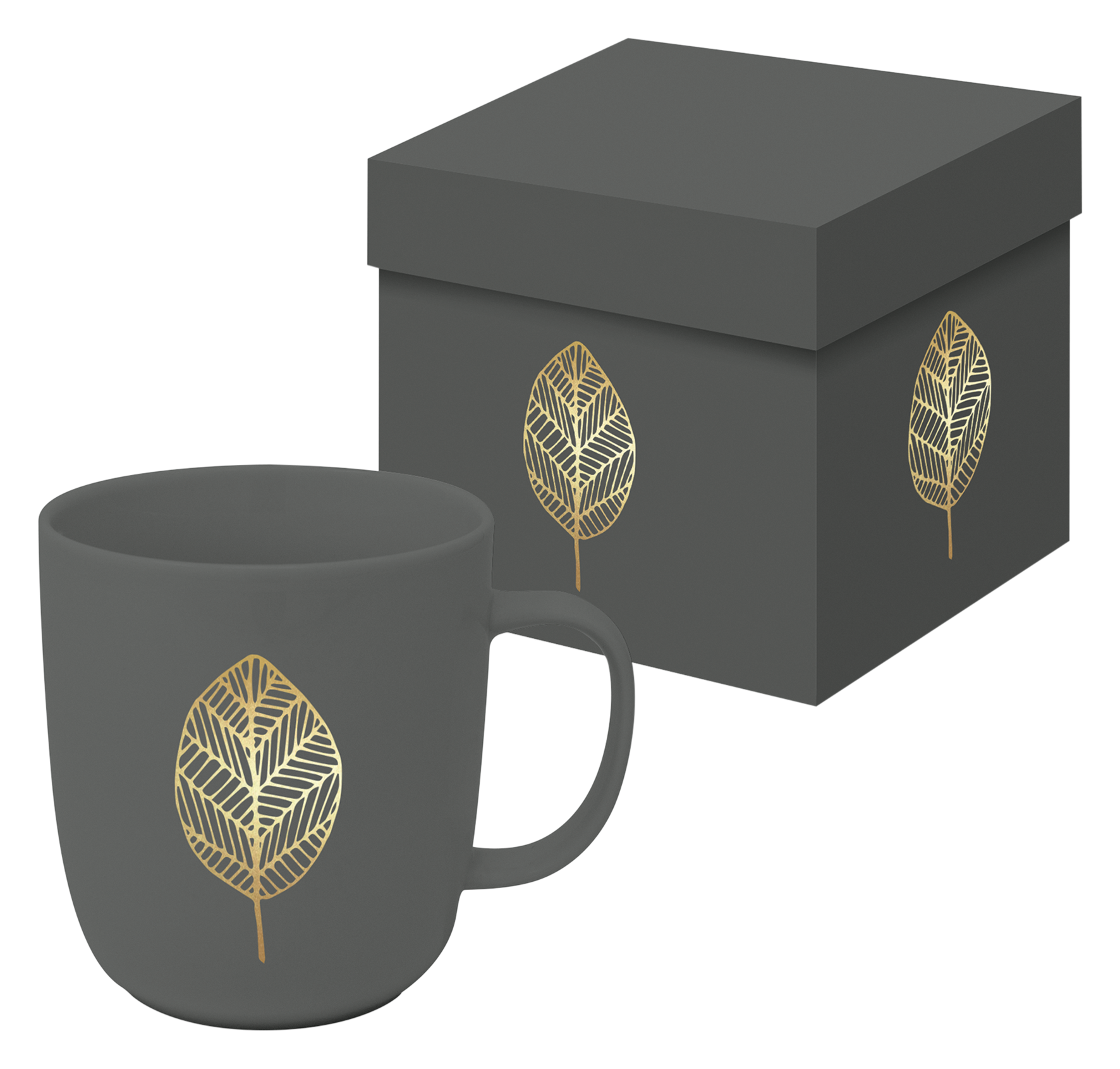 Mug Matte Gold Leaves anth.
