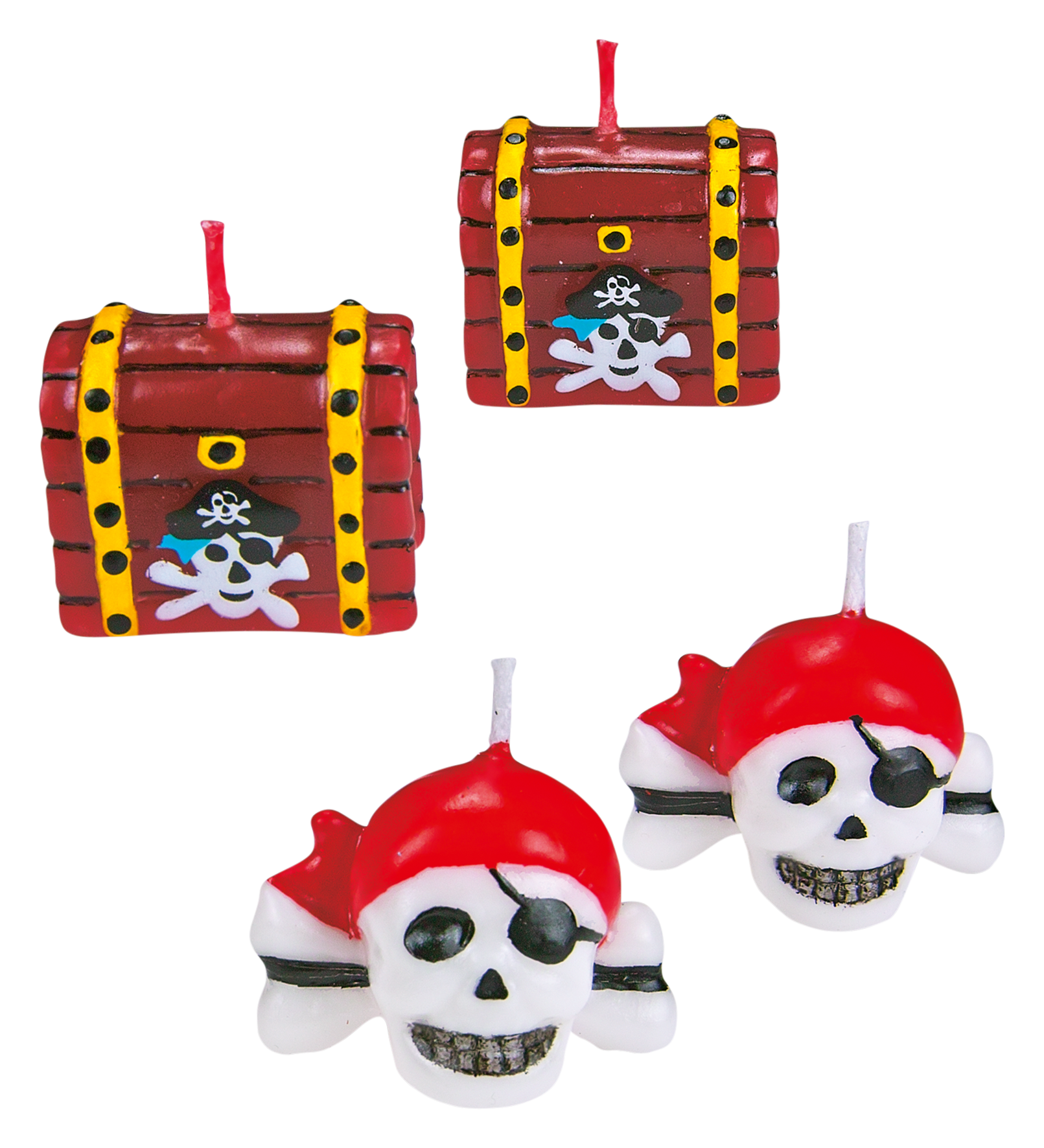 Kerzen Piratenschatz 4tlg