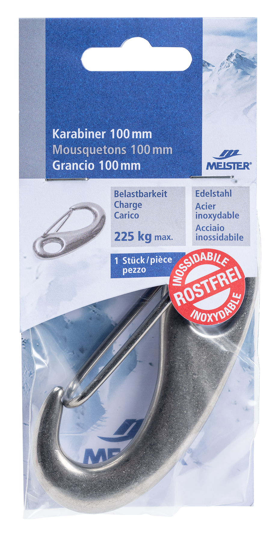 Karabinerhaken inox 100x45 mm Karabinerhaken inox 100x45 mm