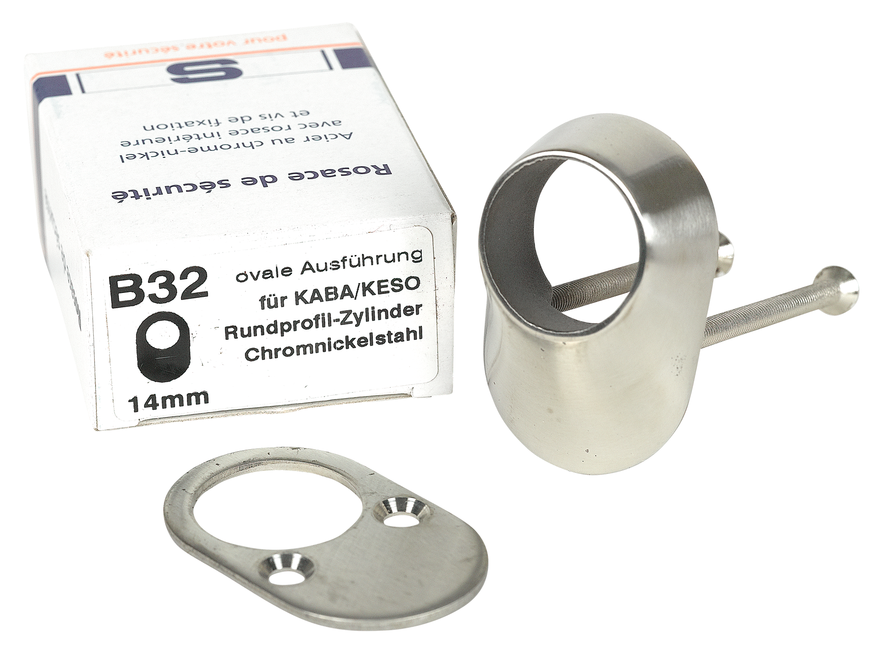 Schutzrosette B 32 oval 14 mm