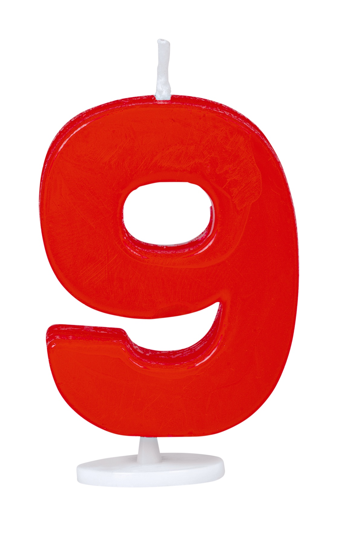 Kerzen Ziffer 9 4.5cm rot
