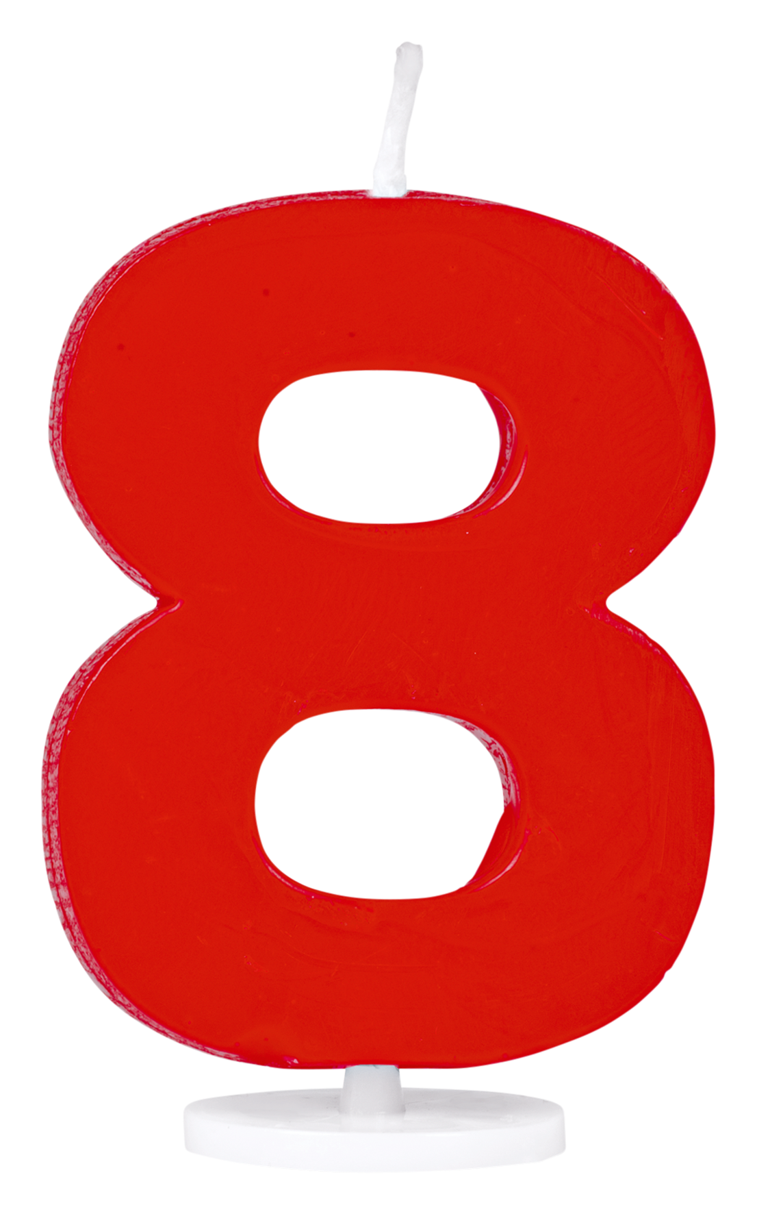 Kerzen Ziffer 8 4.5cm rot