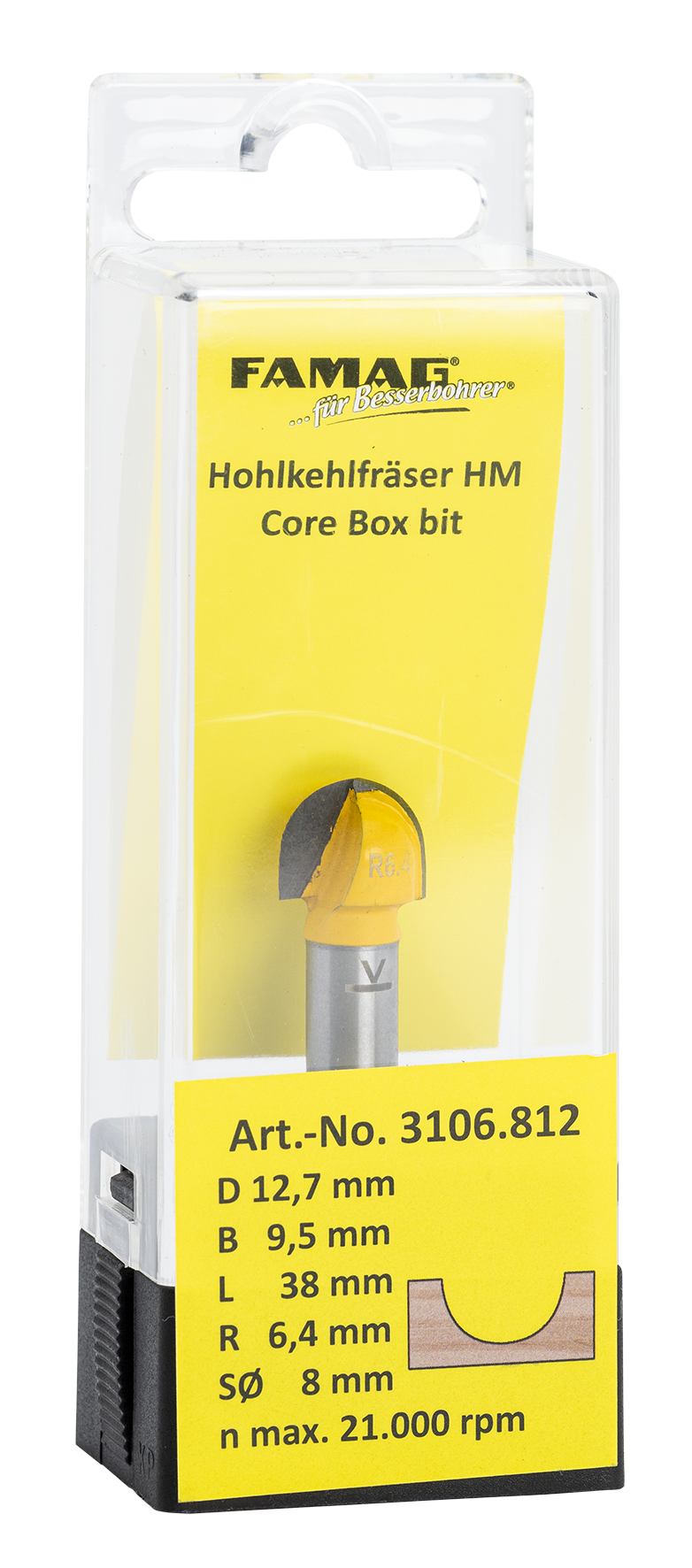 Hohlkehlf ø12.7 L9.5 S8