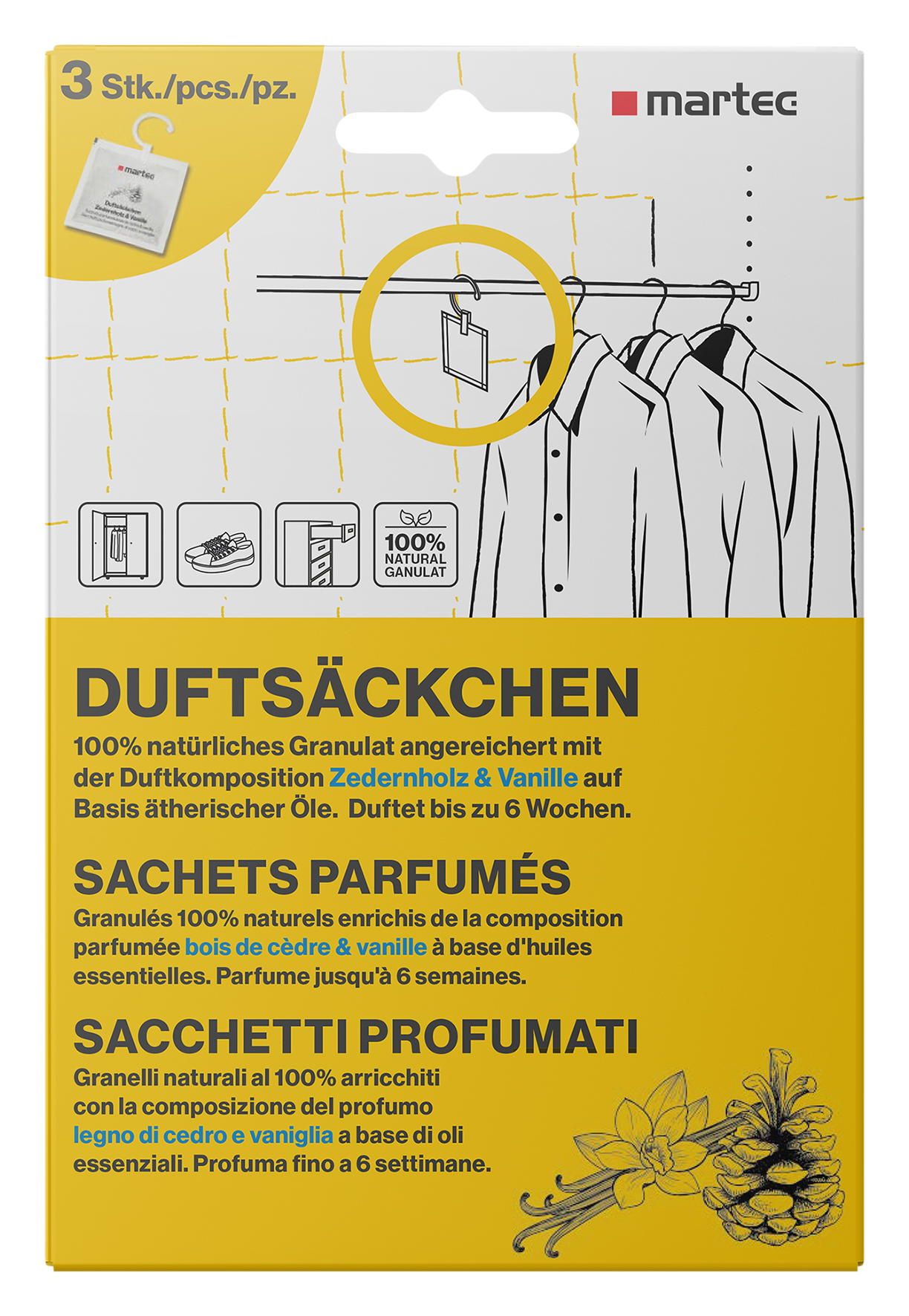 Schrankduft 3 Duftsäckchen