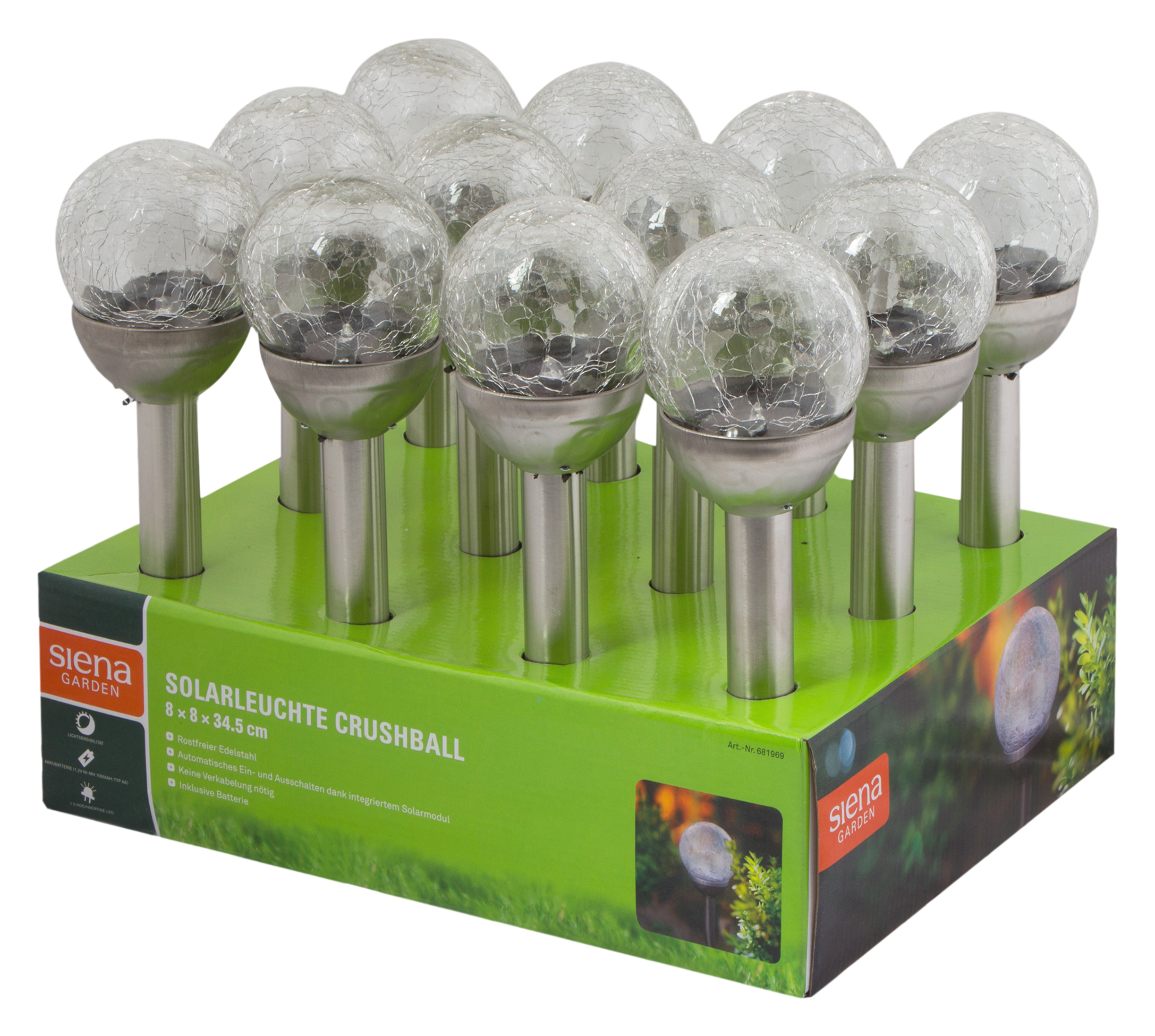 LED-Solarleuchte Crushball LED-Solarleuchte Crushball