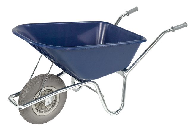 Karrette 100 l blau montiert