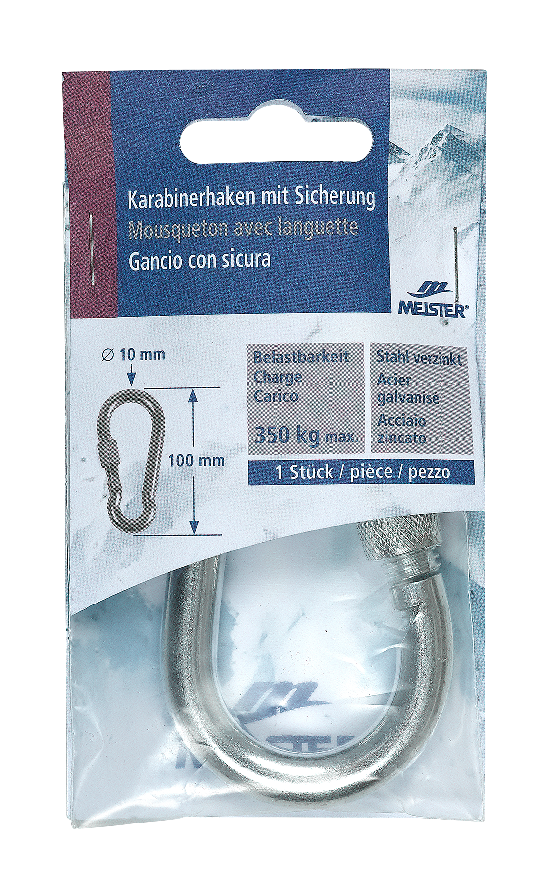 Karabinerhaken ø10mm 70mm