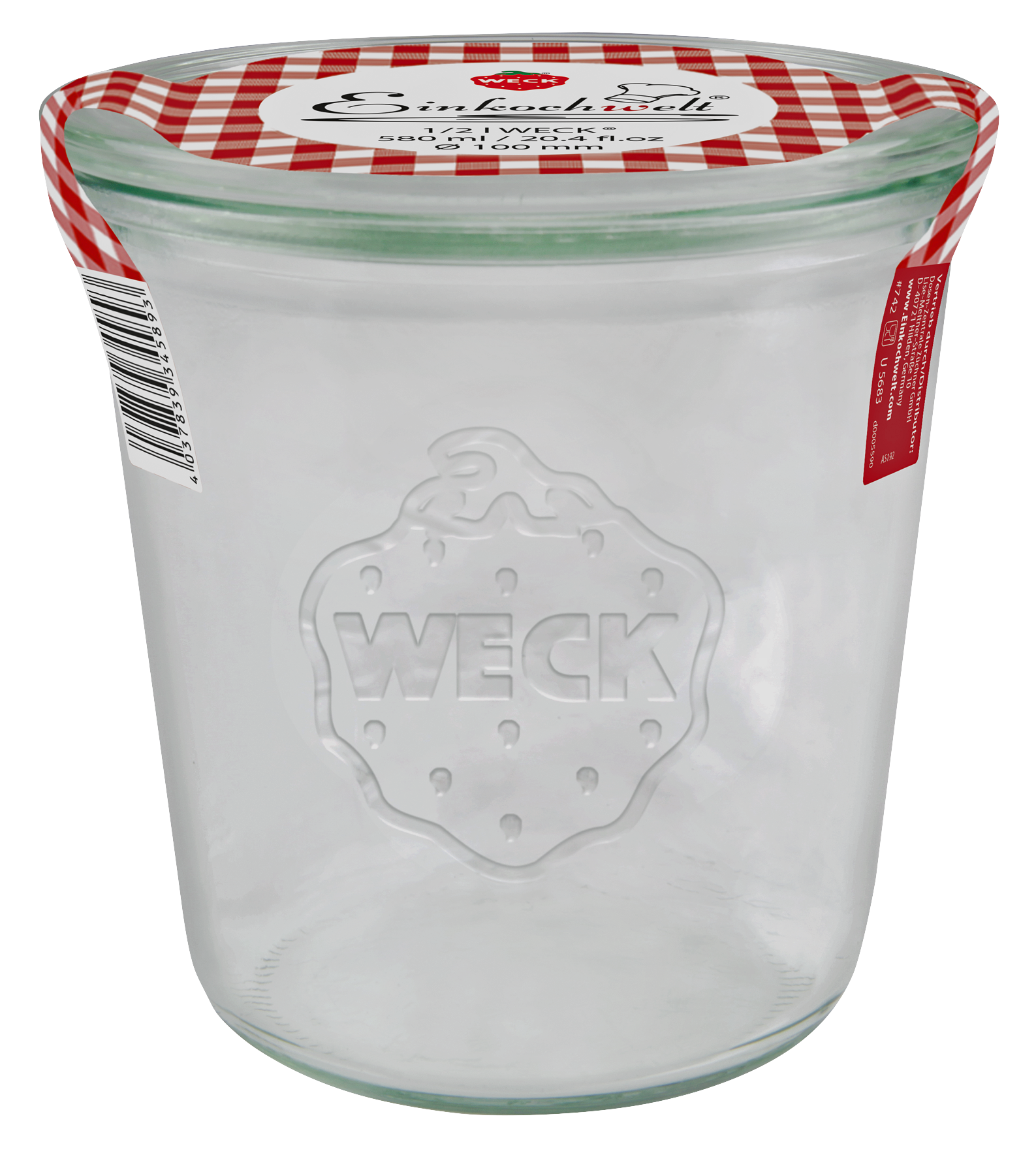 Einmachglas Sturzf. m.D. 580ml Einmachglas Sturzf. m.D. 580ml