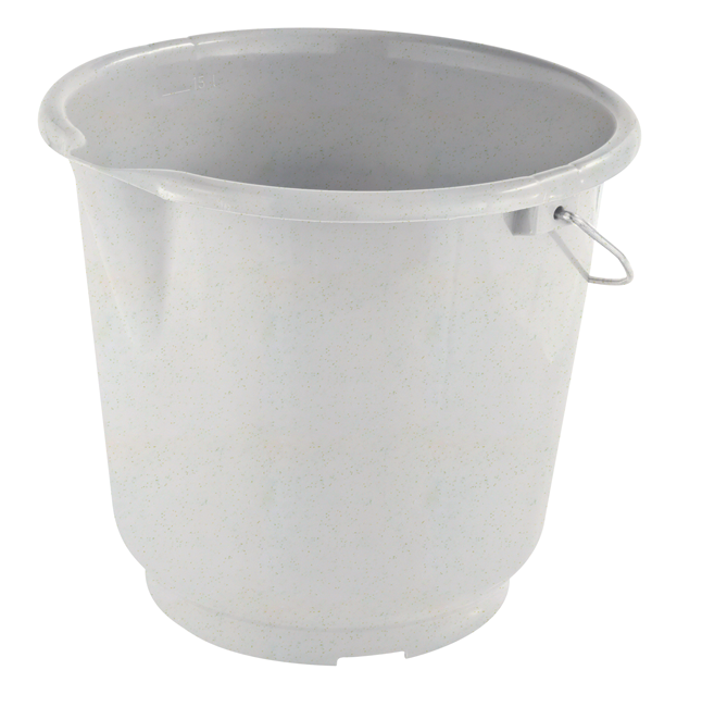 Eimer m/Metallbügel 15l granit