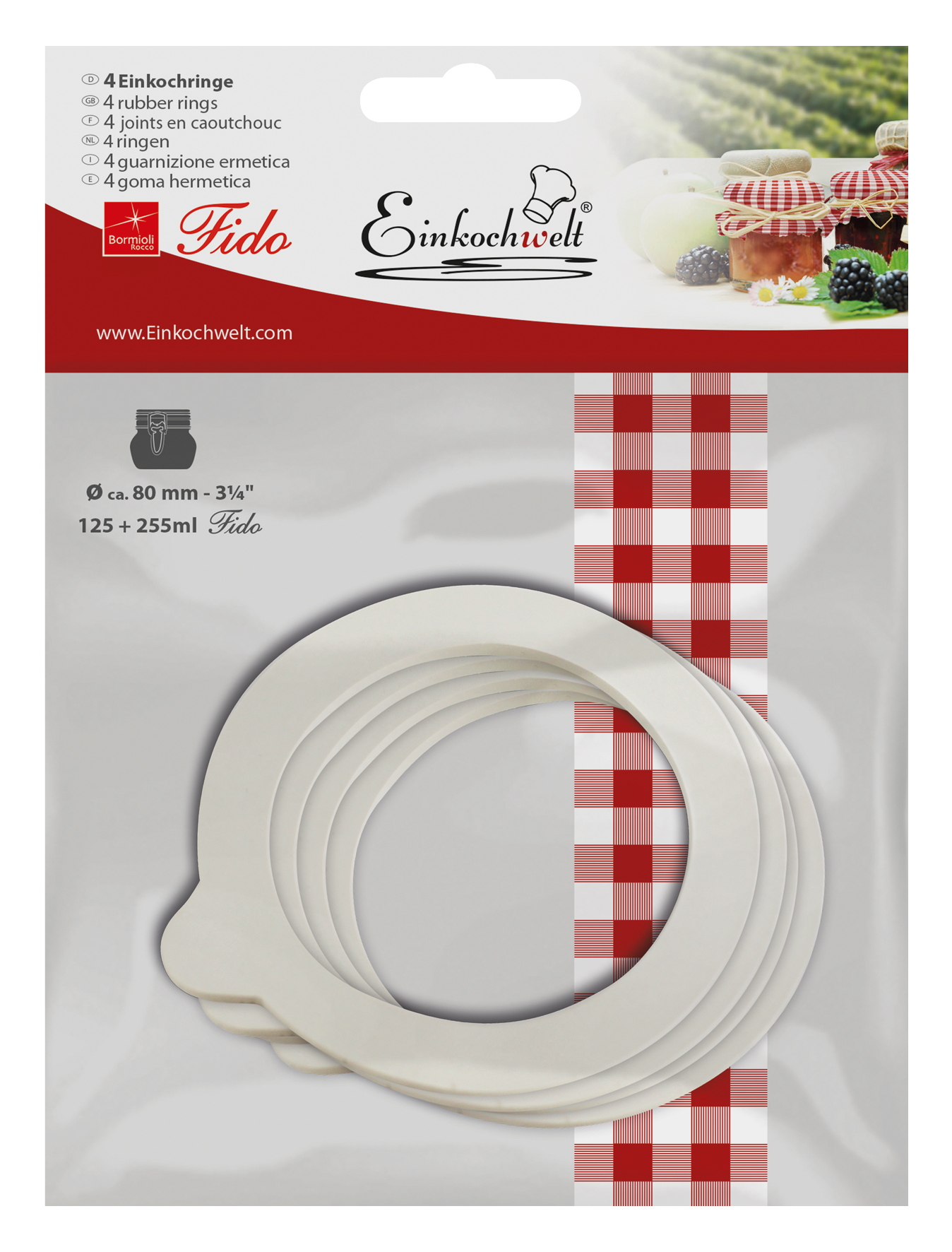 Gummir.Fido 4St. 80x56x2.5mm Gummir.Fido 4St. 80x56x2.5mm