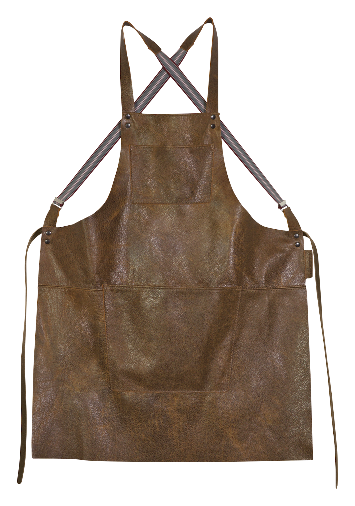 Schürze Hosenträger vint.brown