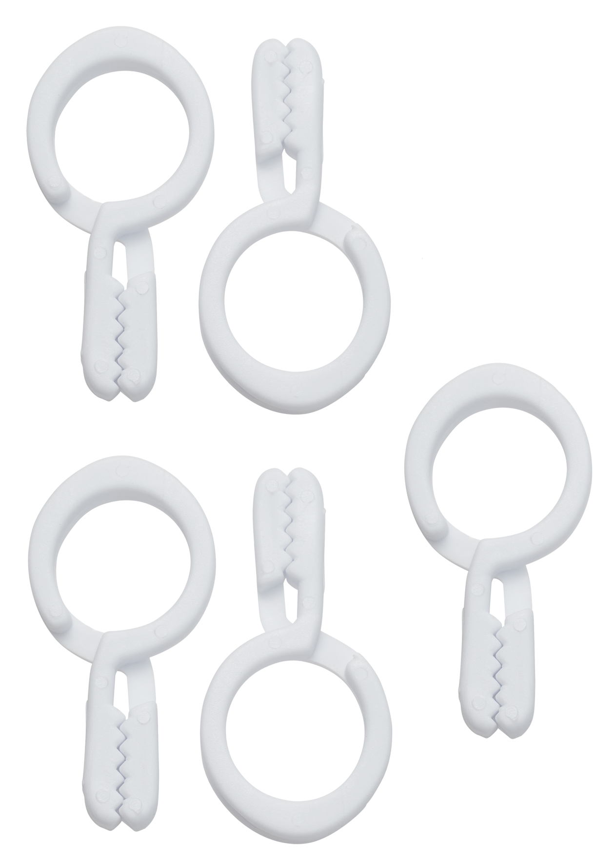Haken Clip 5Stück weiss