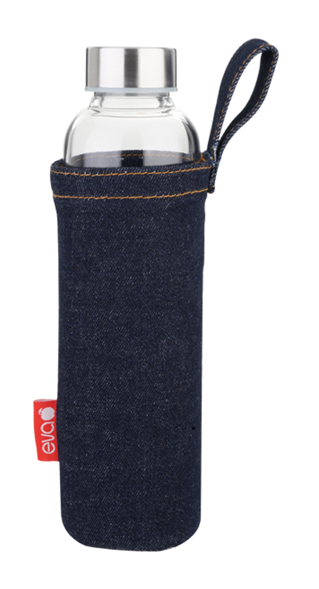 Trinkfl.Glas Jeans blau 0.55l Trinkfl.Glas Jeans blau 0.55l