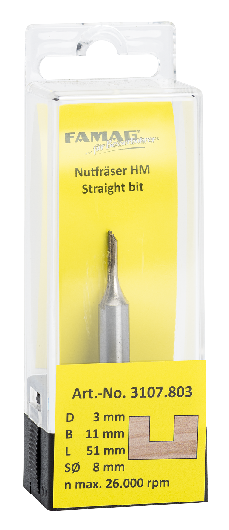 Nutfräser ø3 L11 S8