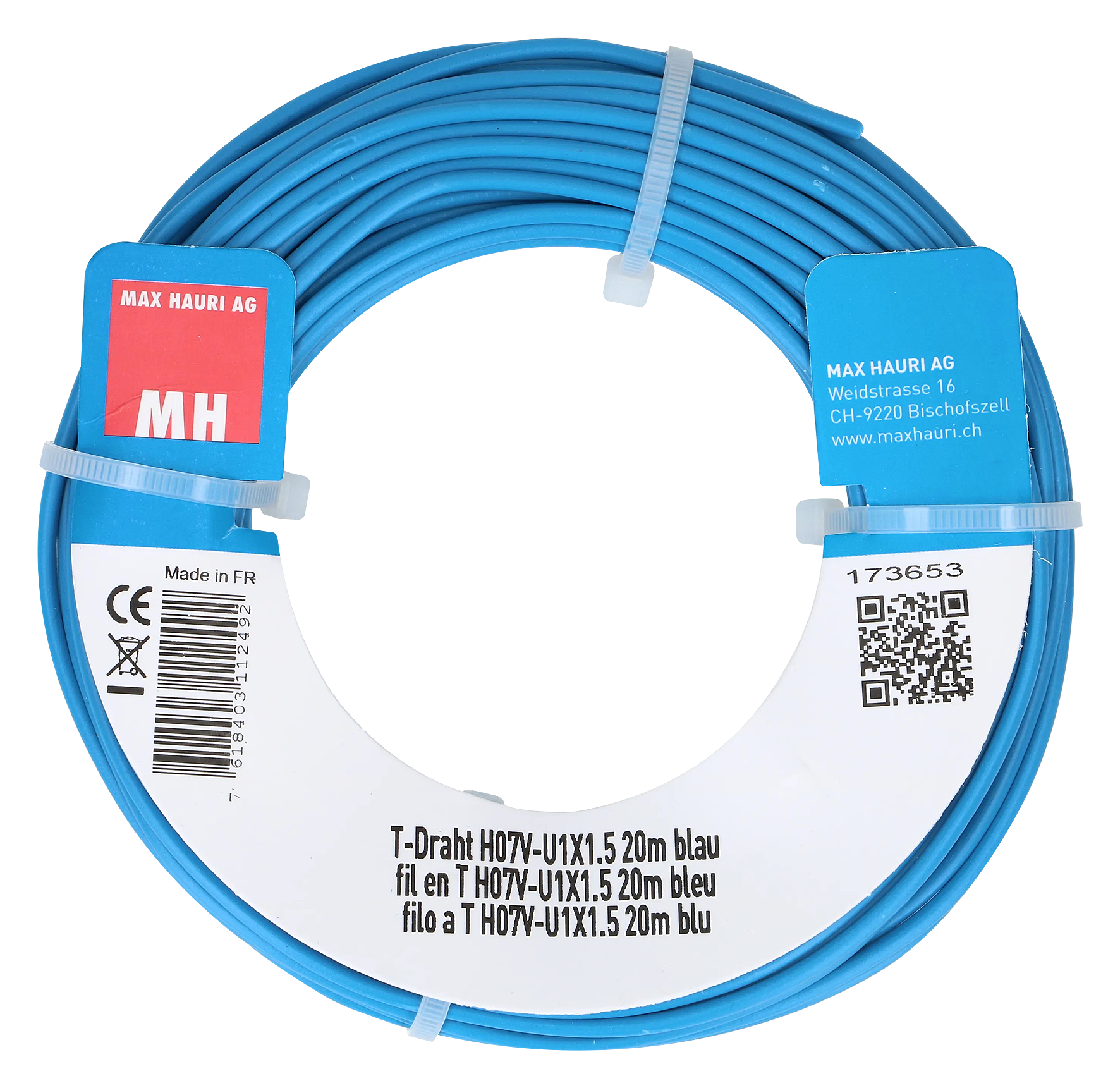 T-Draht 1.5 mm² 20 m bl T-Draht 1.5 mm² 20 m bl