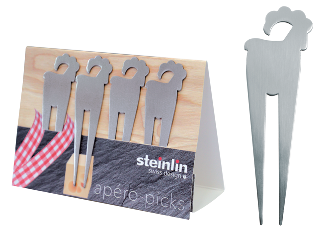 Apéropicks Steinbock Inox 4St.