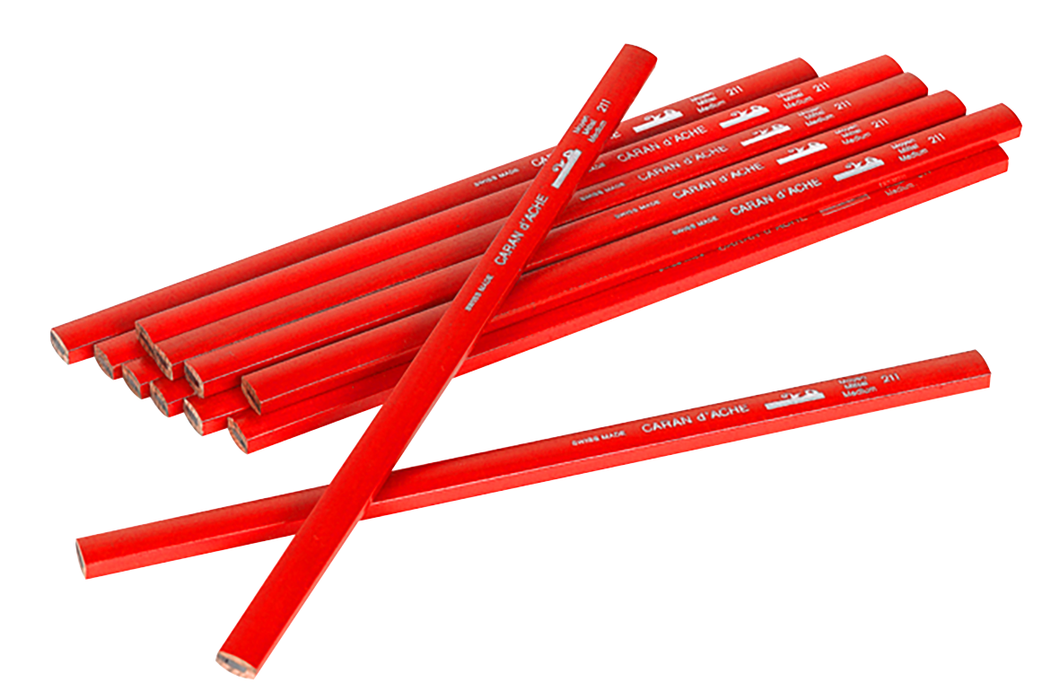 Zimmermannsbleistift 12x rot