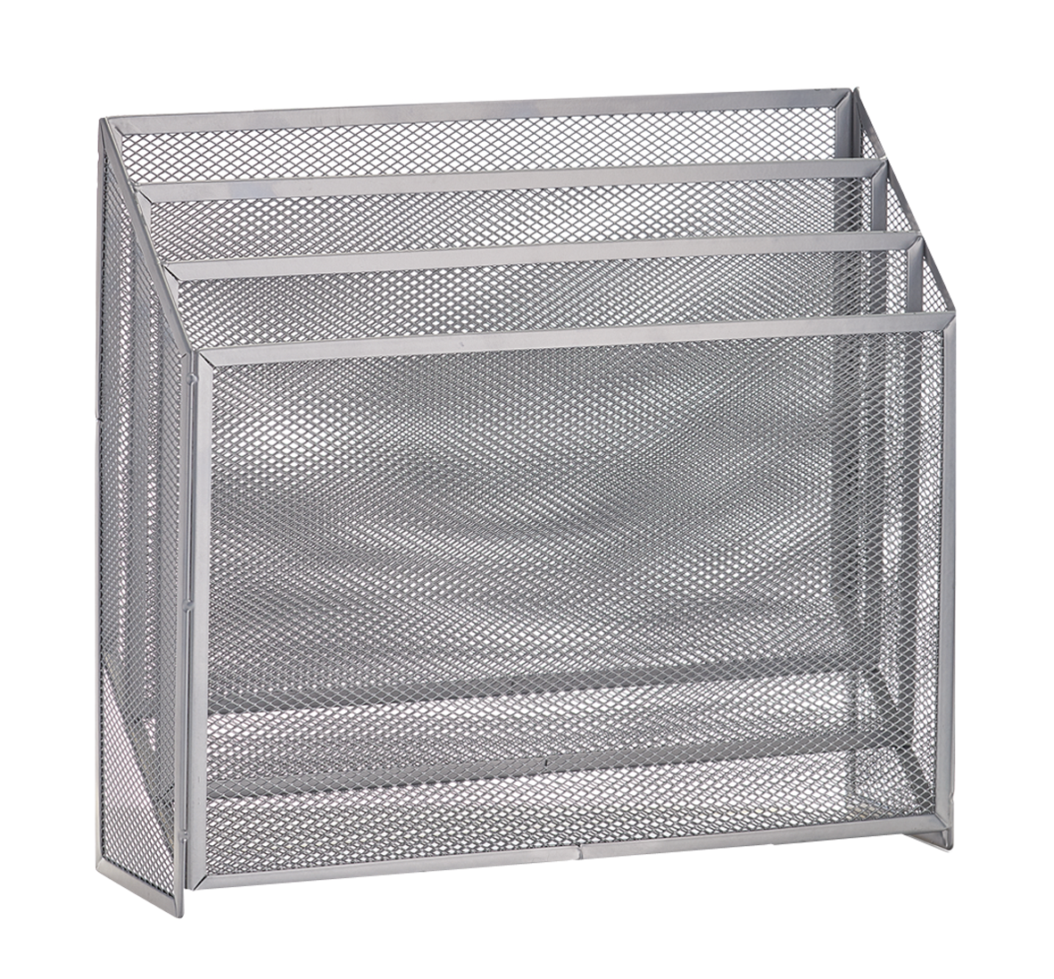 Zeitungsständer Mesh silb.32cm