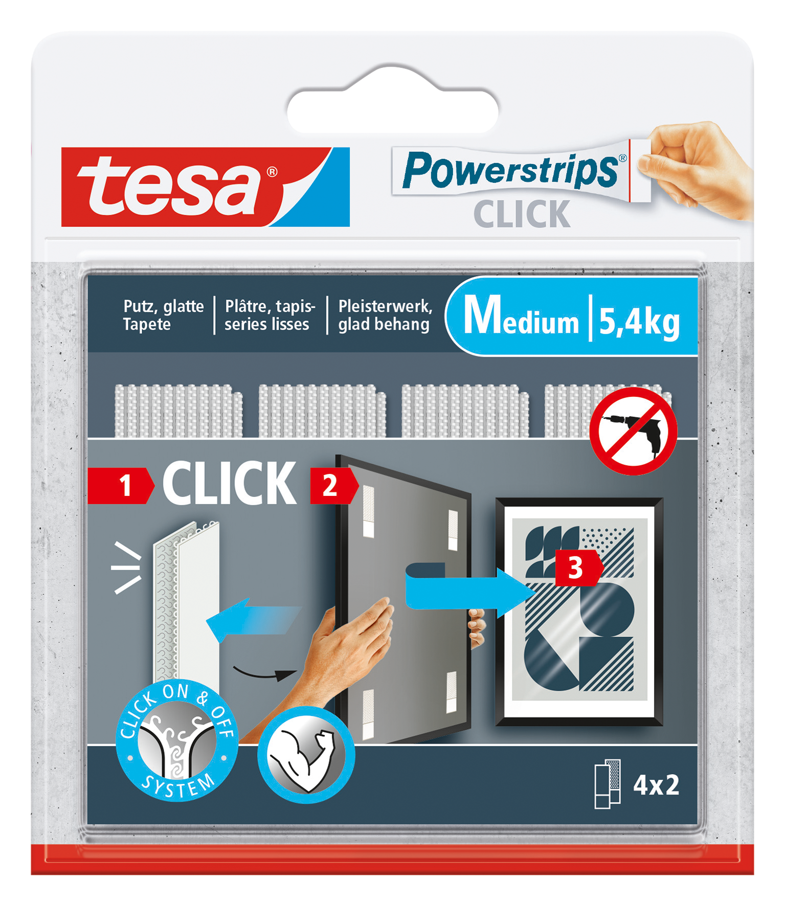 Powerstrips CLICK M 5.4kg 4x2