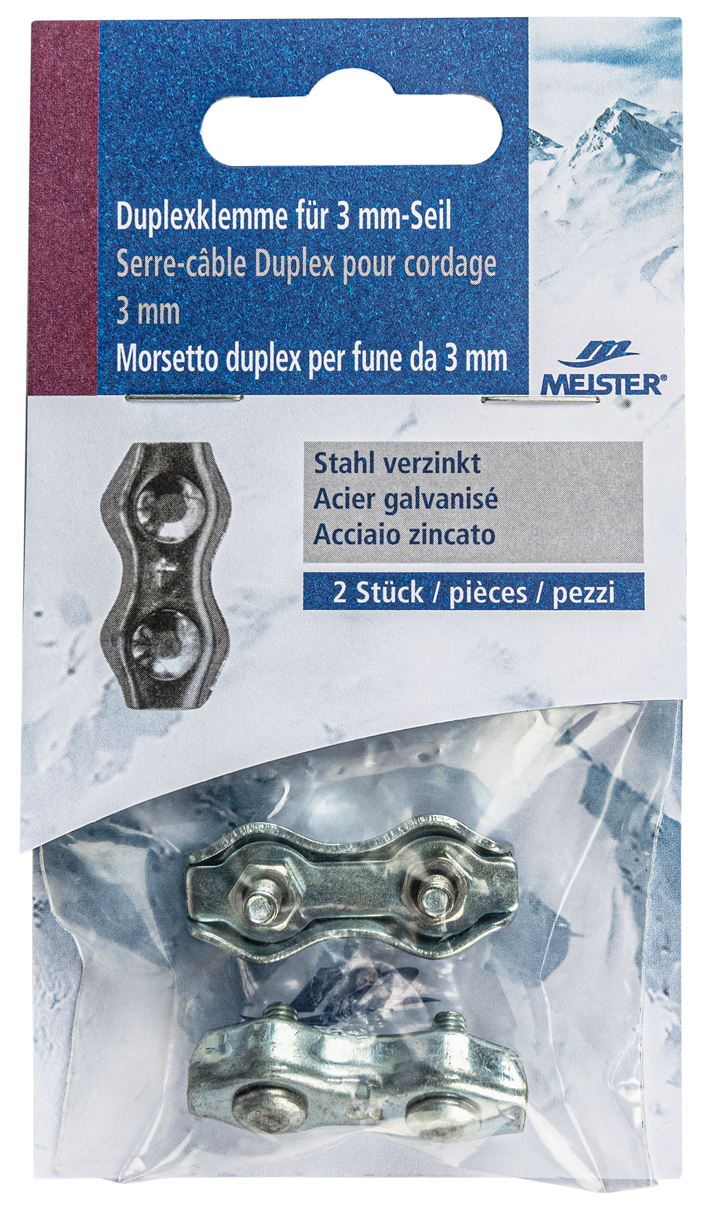 Duplexklemme ø3mm