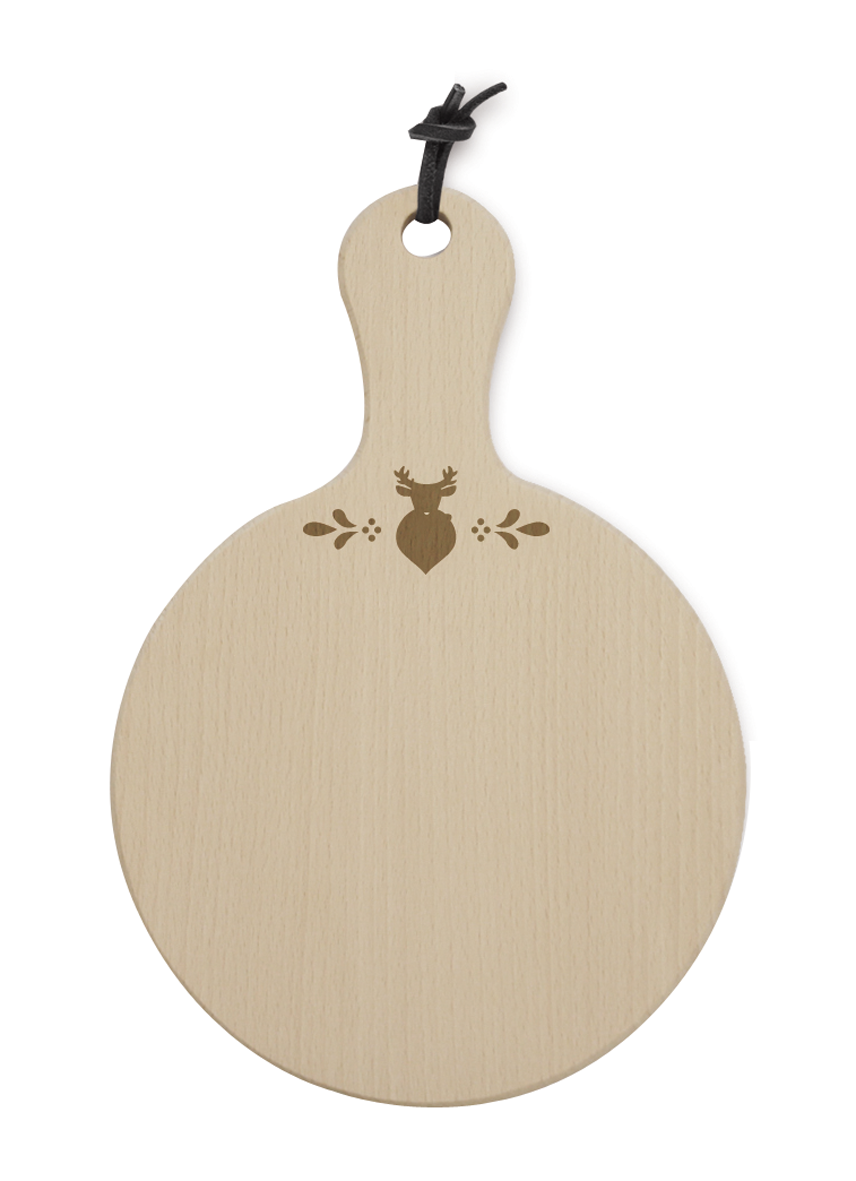 Holzbrett m.Griff Hirsch19.7cm Holzbrett m.Griff Hirsch19.7cm