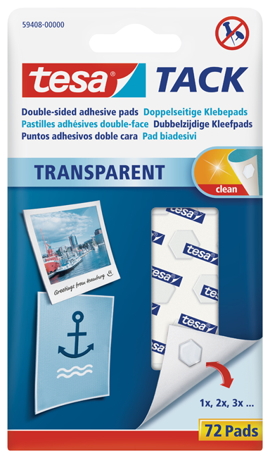 Klebepads Tack 72 Stk. trsp