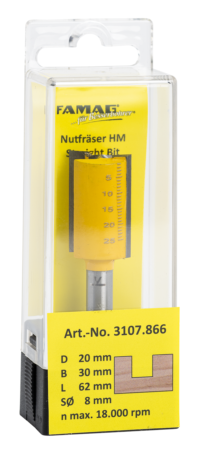 Nutfräser ø20 L30 S8 Nutfräser ø20 L30 S8