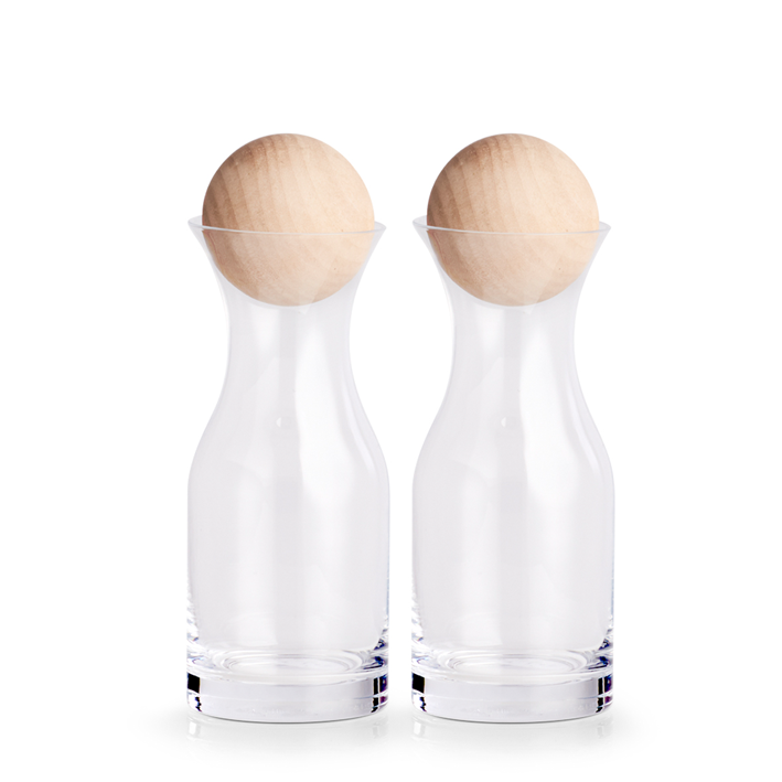 Servierglas m.Holzkugel 2Stück